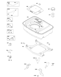 Fuel Supply Group Diagram and Parts List for 356447-0719-H5 200000 - 399999 Briggs and Stratton Engine